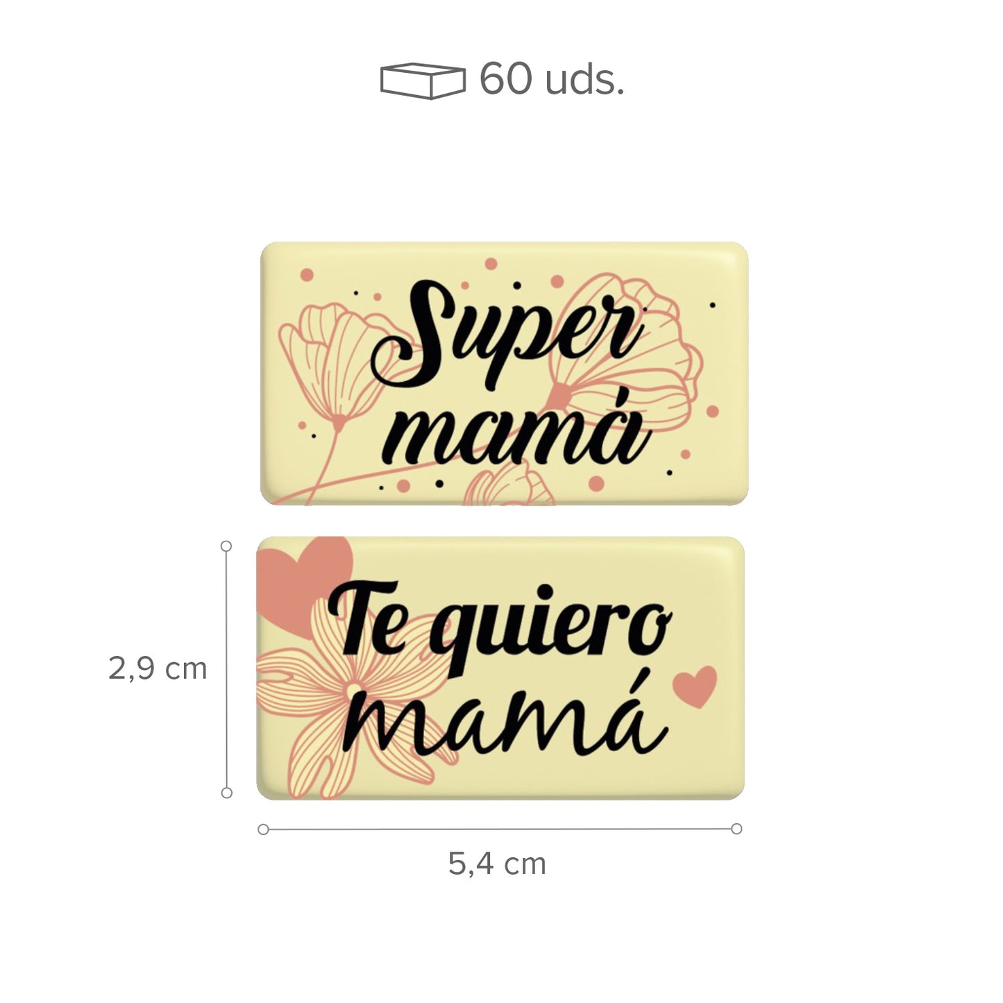 LETRERO CHOCO BLANCO SURTIDO 2 MOD SUPER MAMA 60UDS