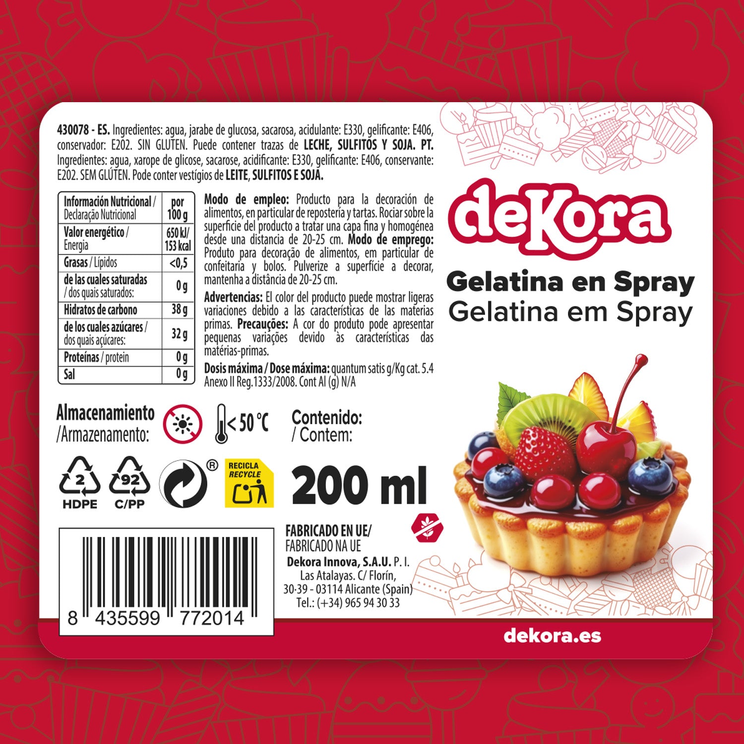 GELATINA EN SPRAY 200 ML