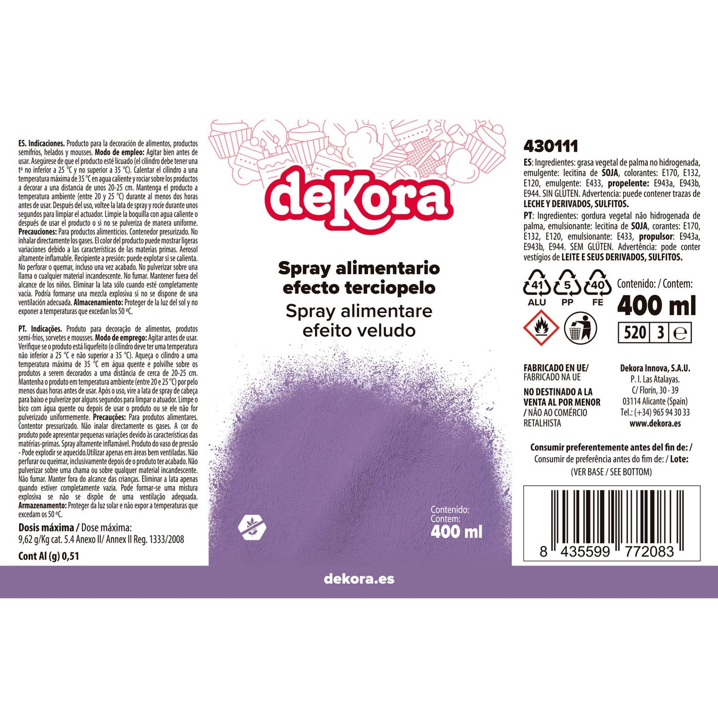 NOVO SPRAY EFEITO DE VELUDO VIOLETA 400ML