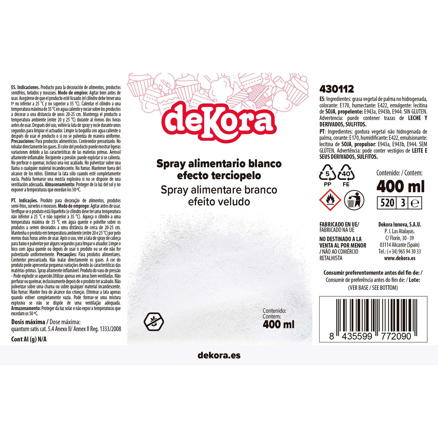 NOUVEAU SPRAY VELOURS BLANC 400ML