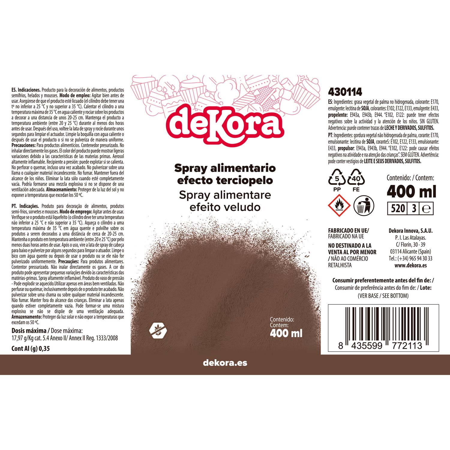NOUVEAU SPRAY VELOURS MARRON 400ML