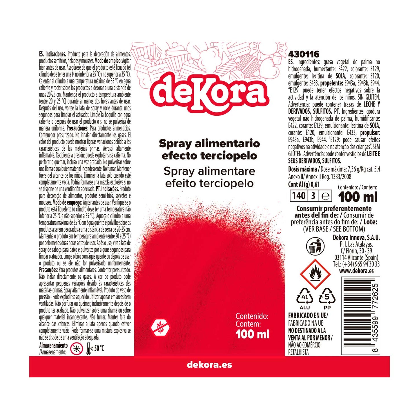 NOUVEAU SPRAY VELOURS ROUGE 100 ML