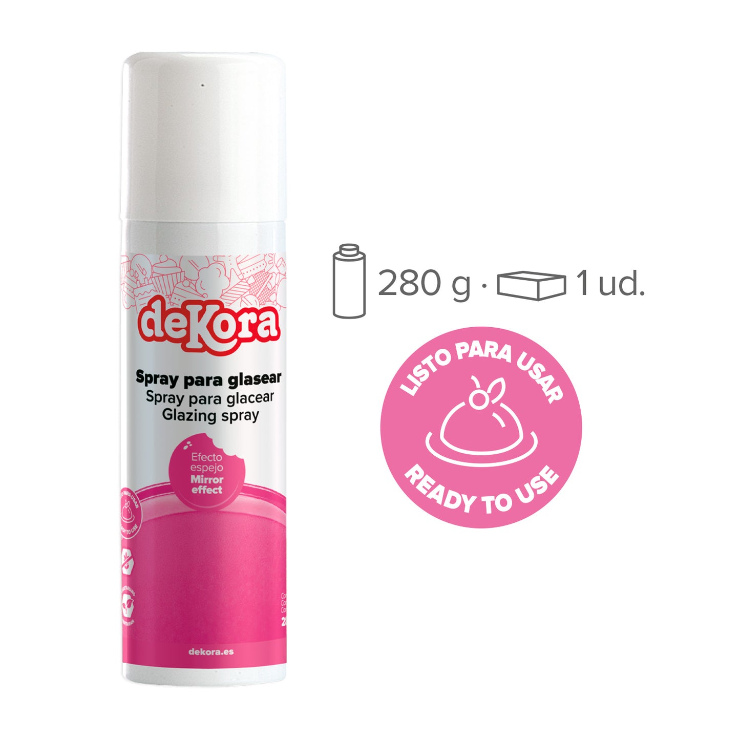 SPRAY GLAZE ROSA PASTEL AZF 280G