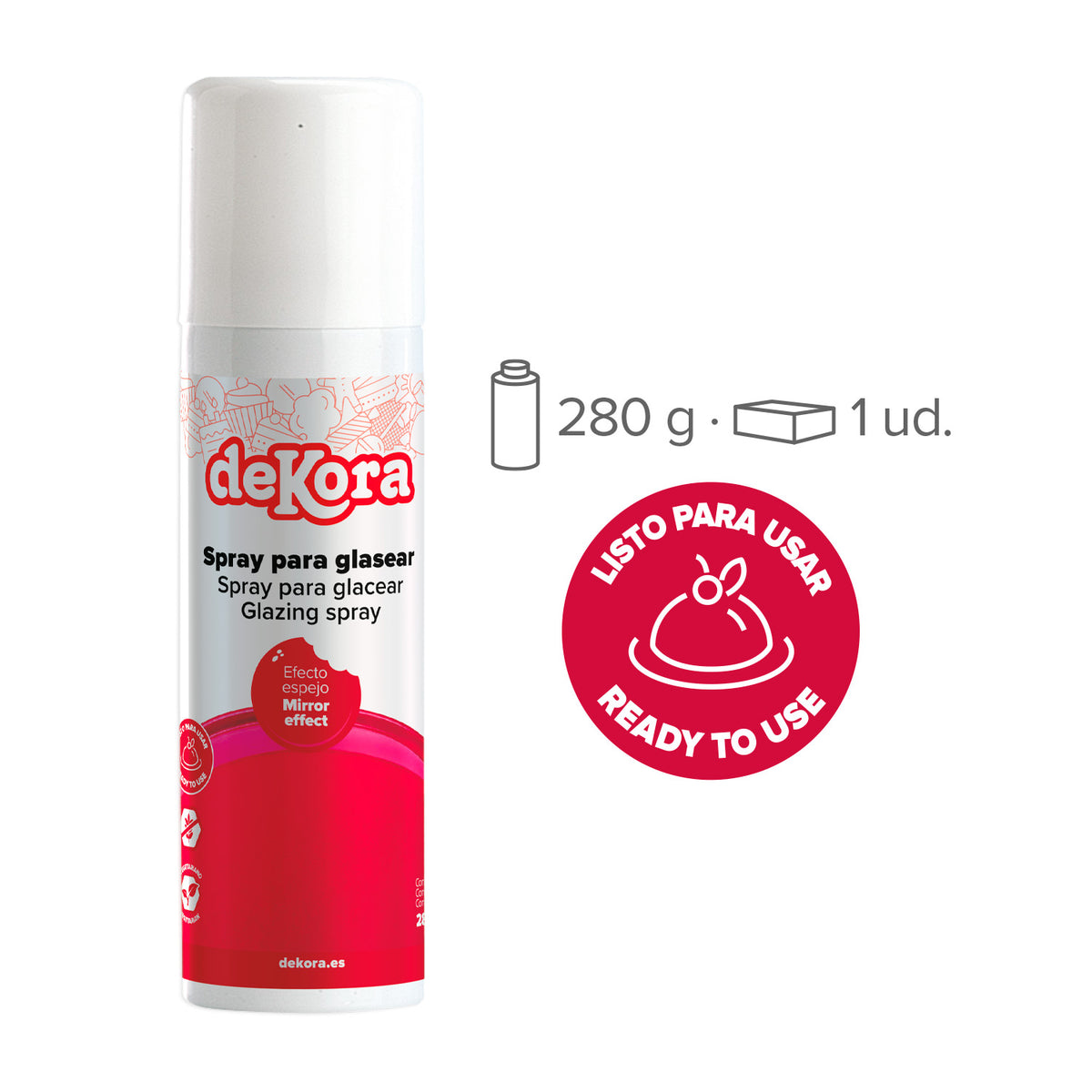 SPRAY GLAZE ROUGE FRAISE AZF 280G