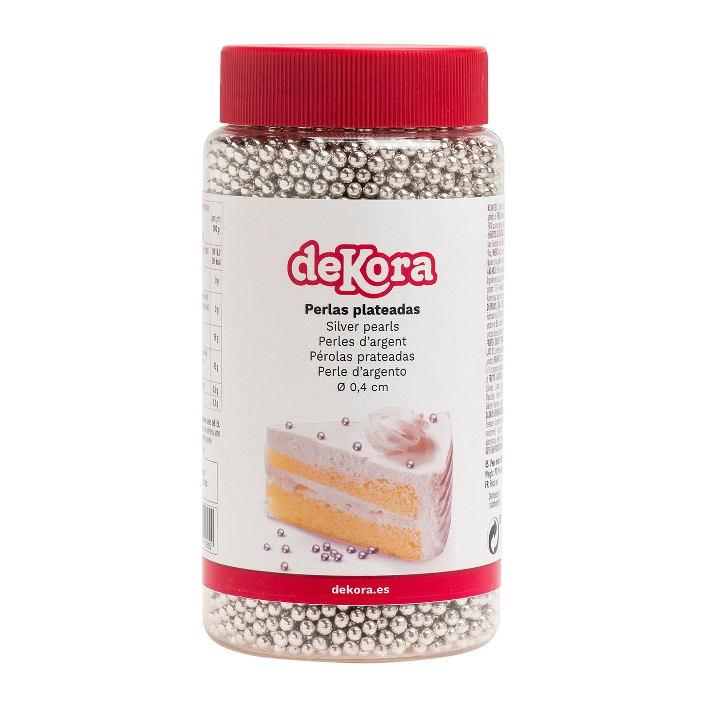 PERLAS AZÚCAR PLATA Ø 0.4CM 500GR