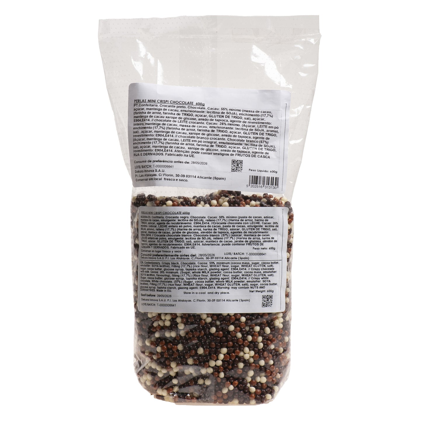 MINI PÉROLAS CHOCOLATE CRISPY 3 CHOCOLATES Ø 0,5CM 600GR