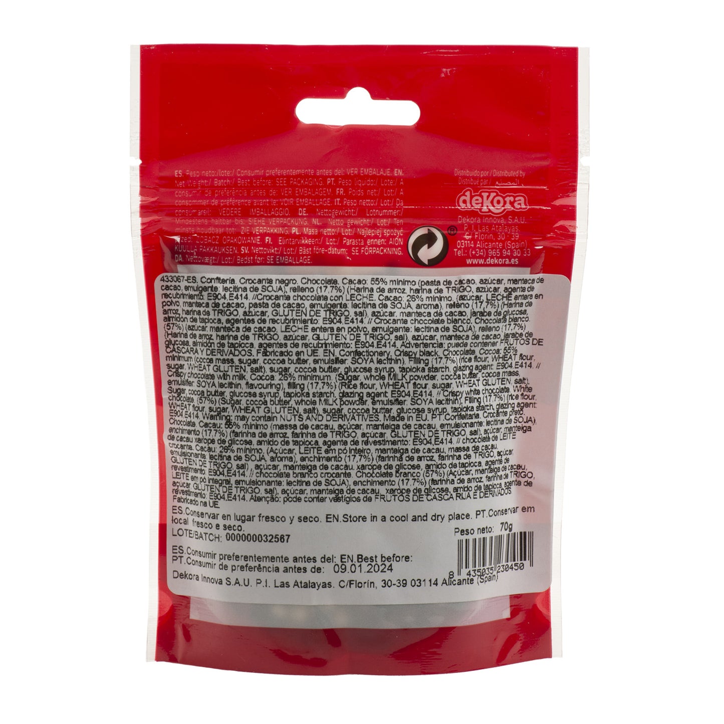 BLISTER PETIT CROQUANT DRAGEES CHOCOLAT 70GR