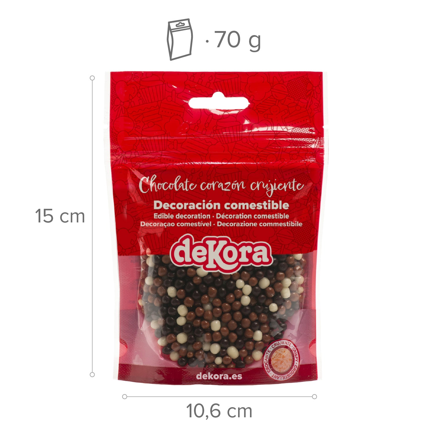 BLISTER MINI BOLITAS CRISPI CHOCOLATE SURTIDAS 70GR