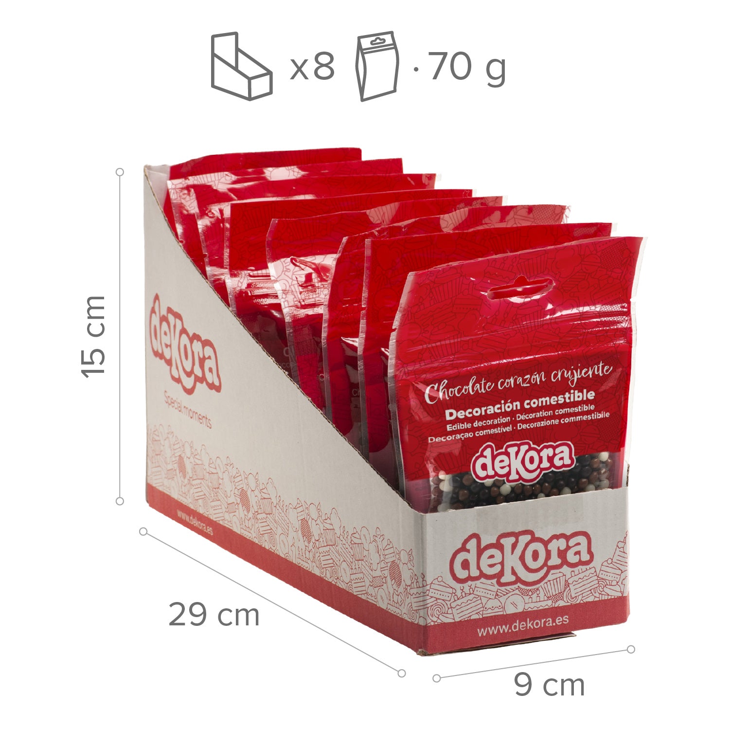 BLISTER MINI BOLITAS CRISPI CHOCOLATE SURTIDAS 70GR