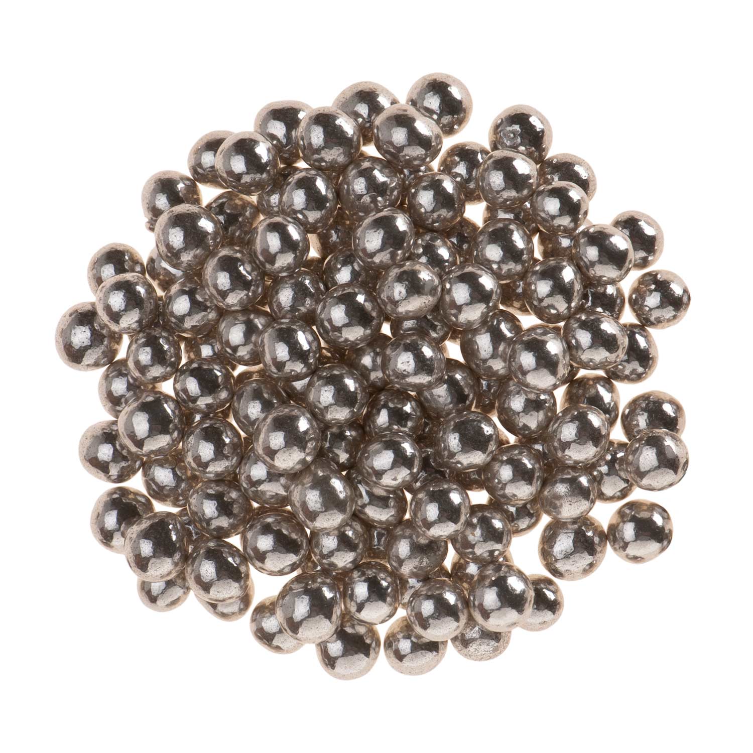 CHOCOLATE CRISPY MINI PEARLS SILVER Ø 0.5-0.6CM 350GR 350GR