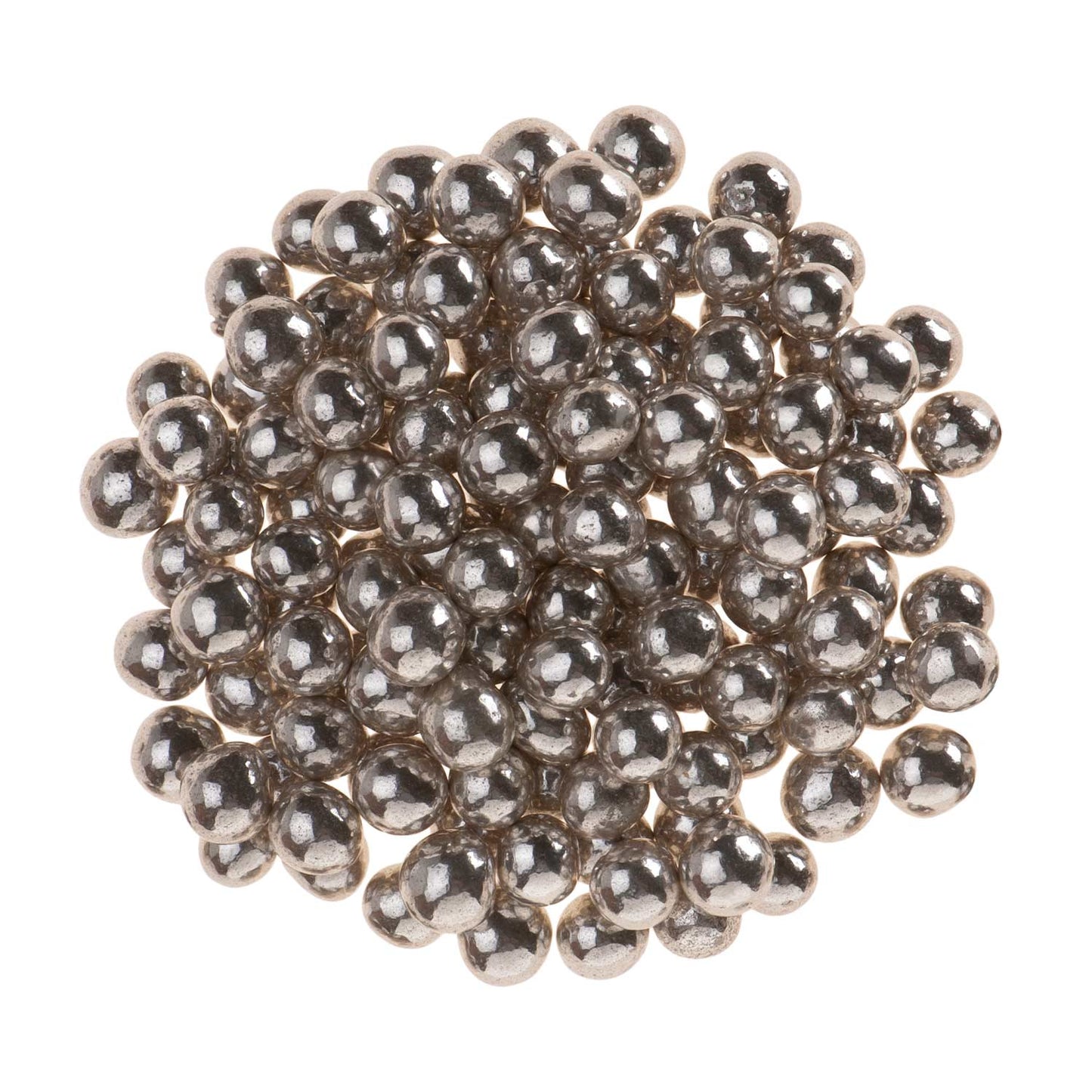 CHOCOLATE CRISPY MINI PEARLS SILVER Ø 0.5-0.6CM 350GR 350GR