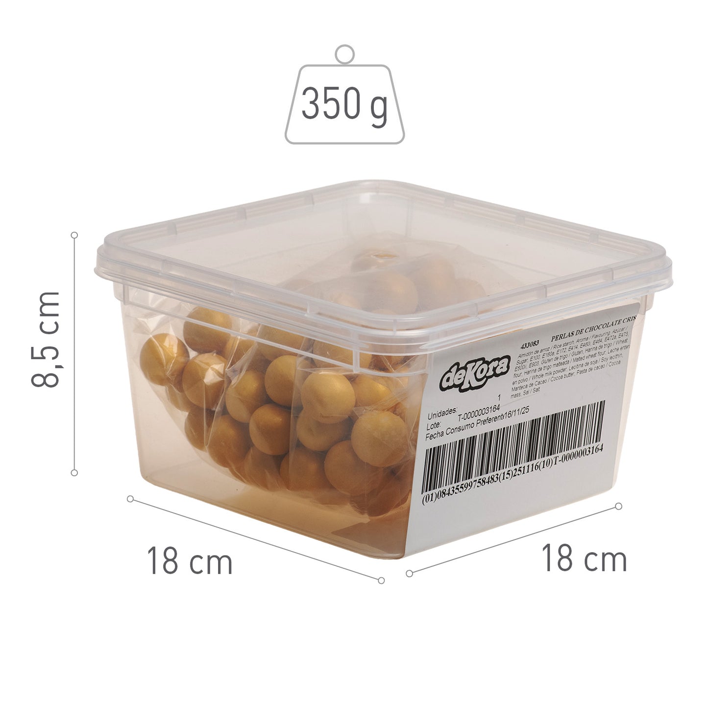 PERLAS DE AZÚCAR, CHOCOLATE Y CRISPY ORO VIEJO 350GR