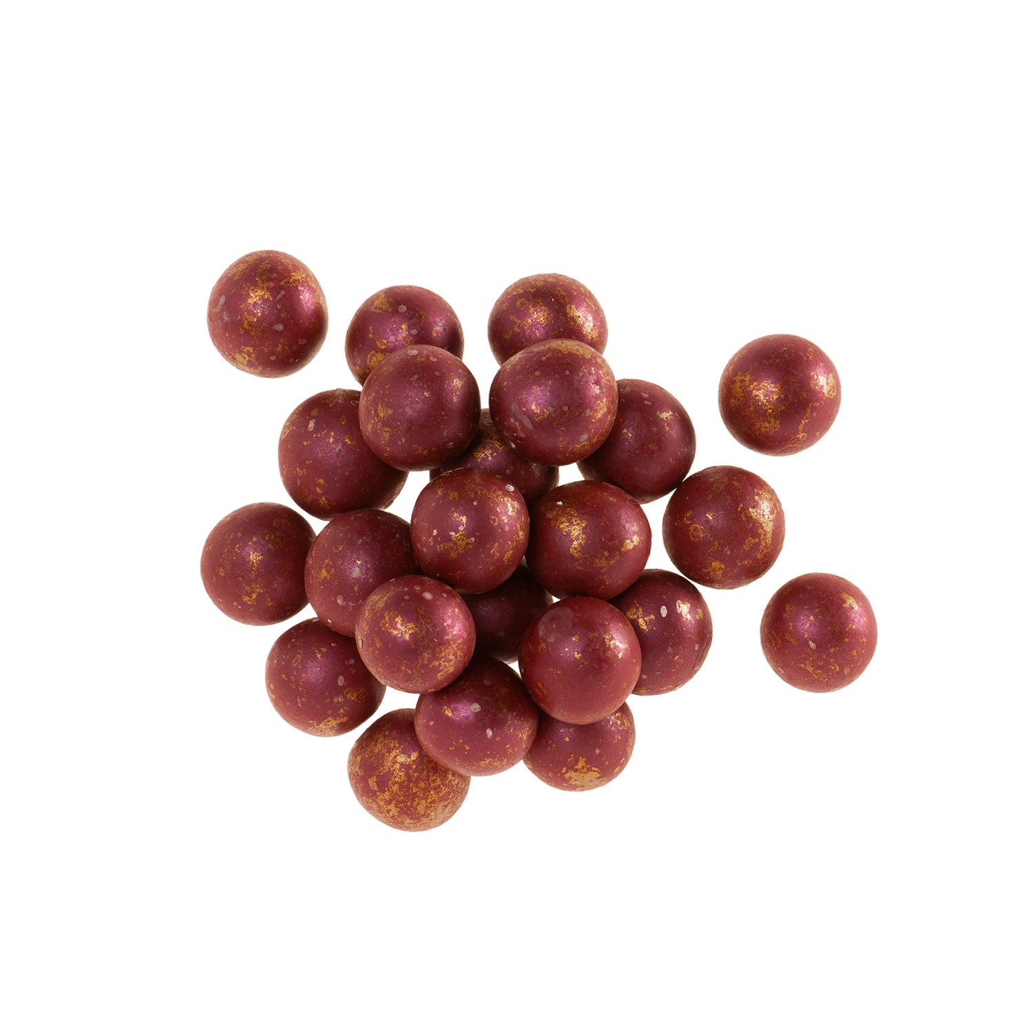 PERLAS DE AZUCAR CRISPY  ROJO Y DORADO Ø1.7-2CM 176GR