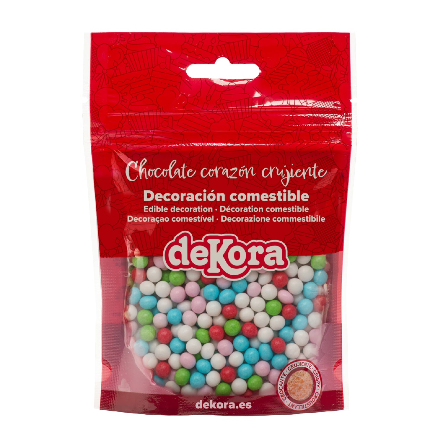 BLISTER MINI PERLE DI ZUCCHERO CROCCANTI MULTICOLORE 70G