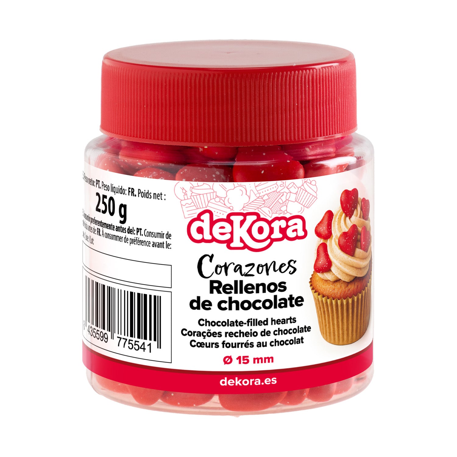 CORAZONES RELLENOS DE CHOCOLATE 250G