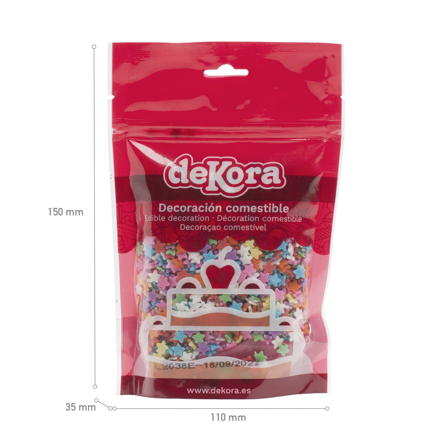 BLISTER CONFETTI SUCRE STARS 100GR