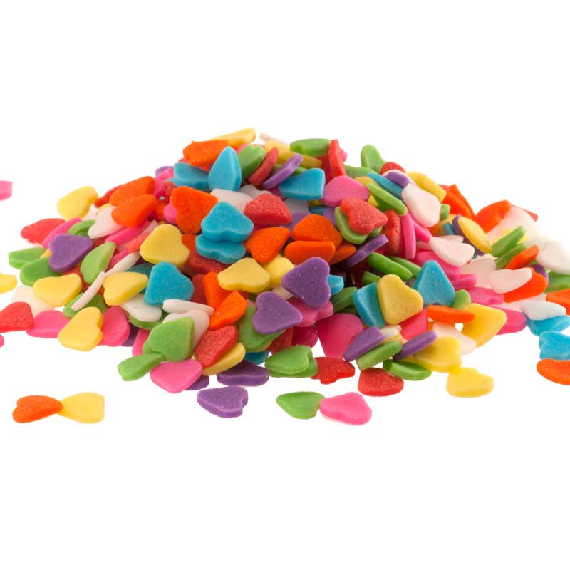 8 BLISTERS CONFETTI AZÚCAR CORAZONES 100 gr