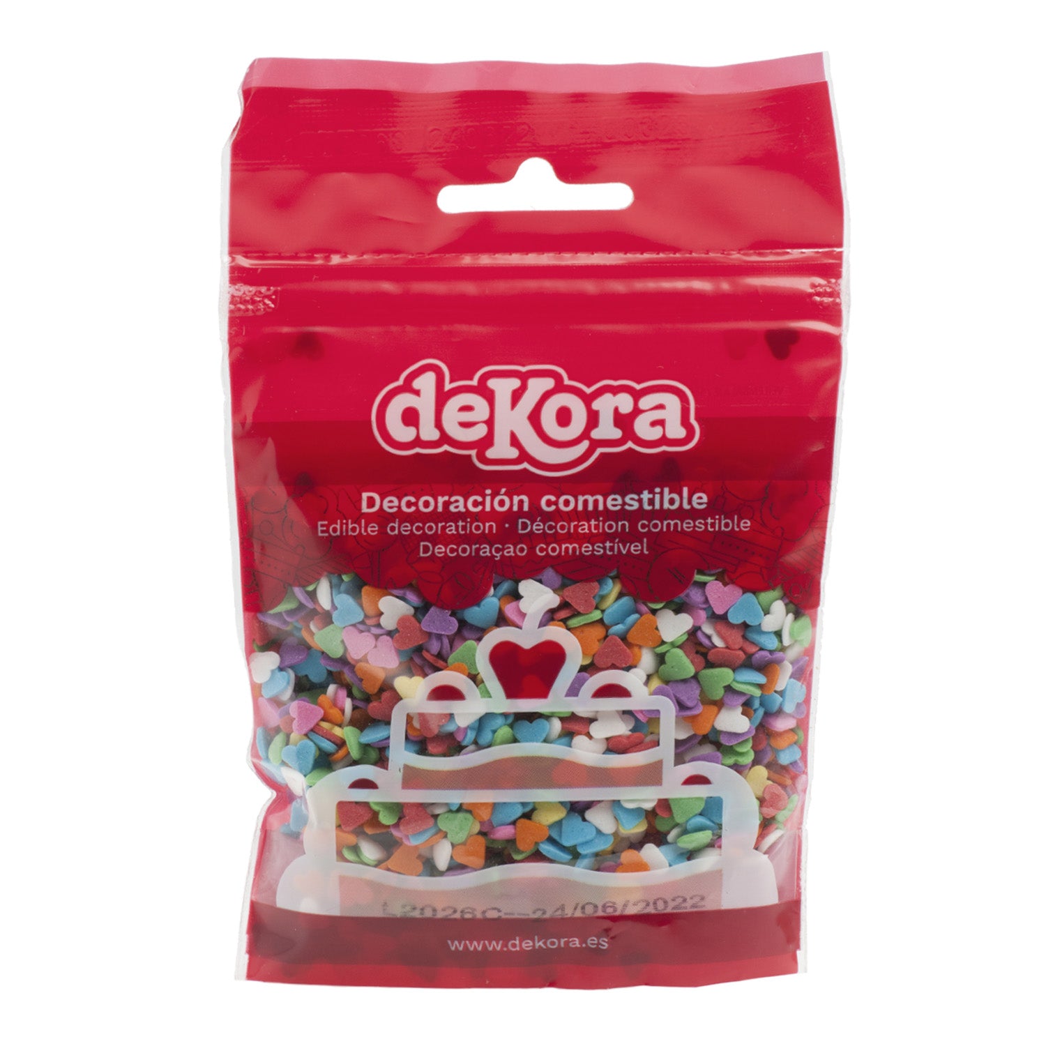 8 BLISTERS CONFETTI AZÚCAR CORAZONES 100 gr