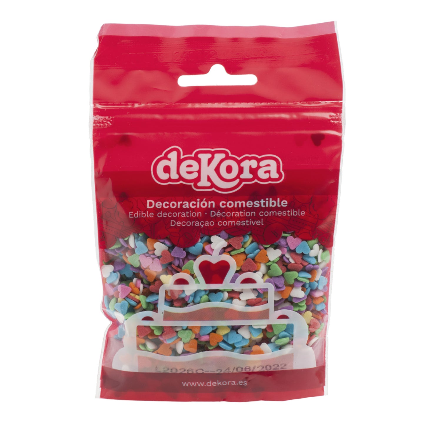 8 BLISTERS CONFETTI AZÚCAR CORAZONES 100 gr
