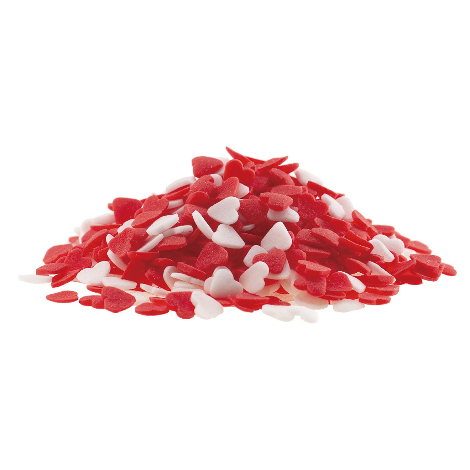 BLISTER HEART SUGAR CONFETTI ARTI RED AND WHITE 100 GR