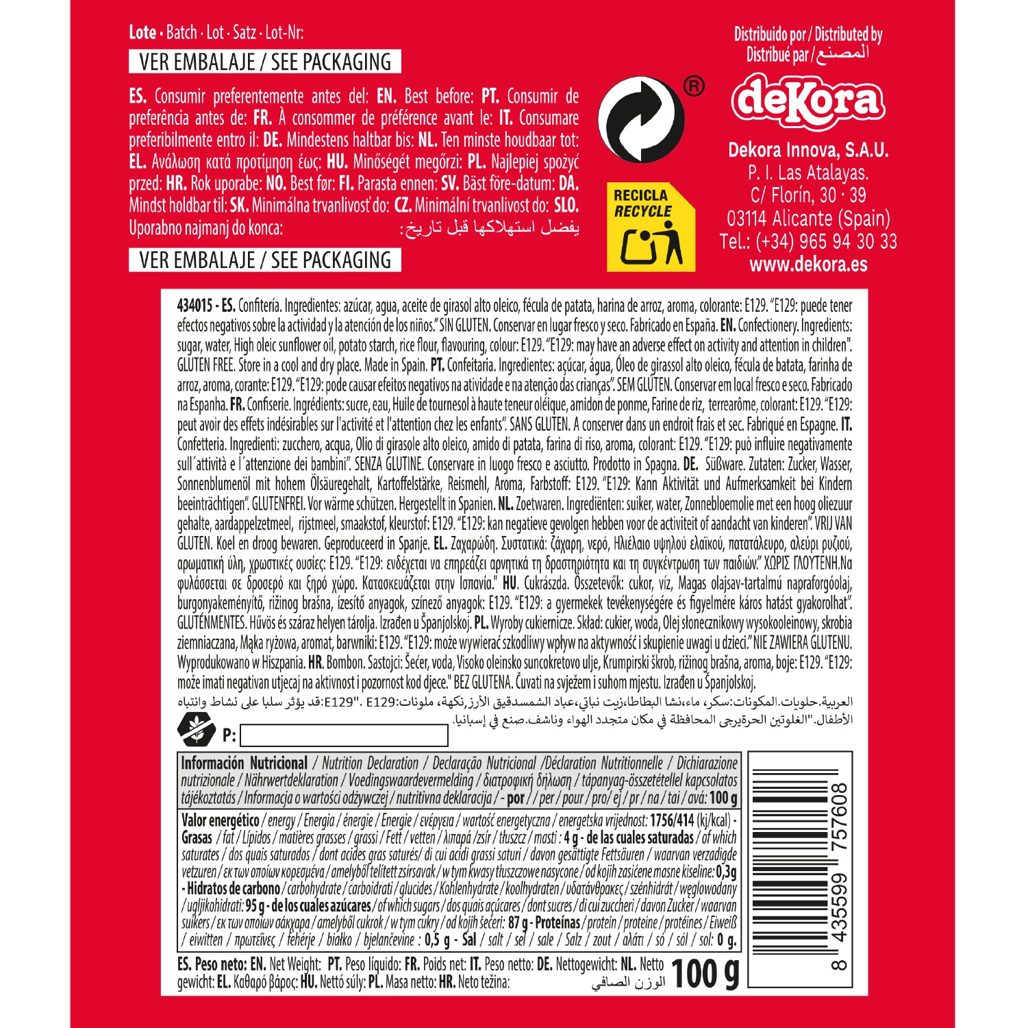 SPRINKLE MIX CŒURS ROUGES ET BLANCS 100G