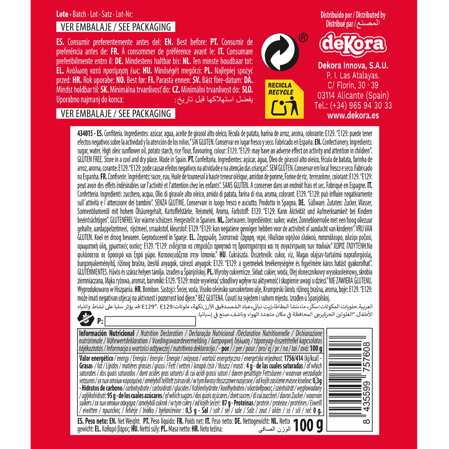 SPRINKLE MIX CŒURS ROUGES ET BLANCS 100G