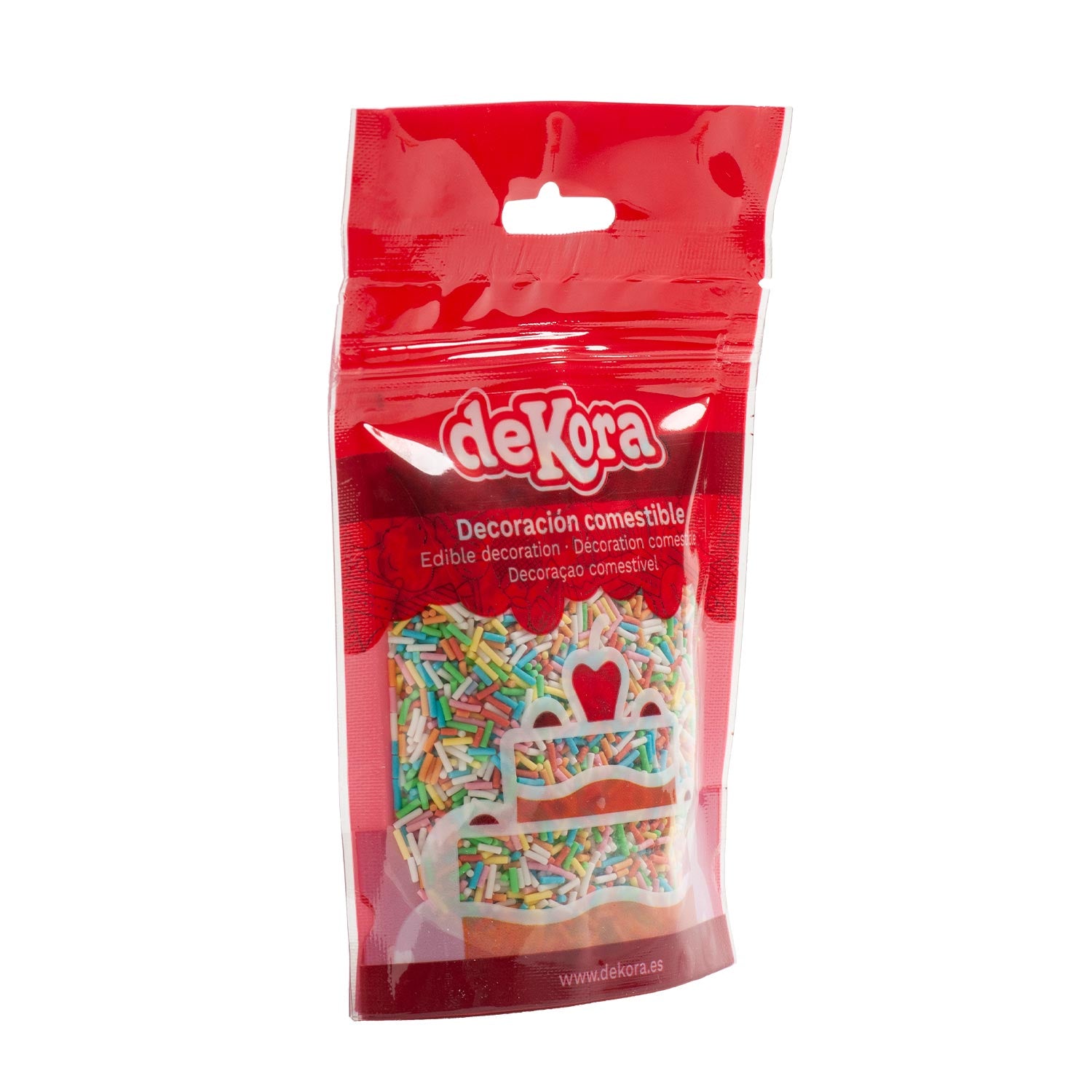 CONFETTI VERMICELLES SUCRE COULEURS ASSORTIES 100 GR