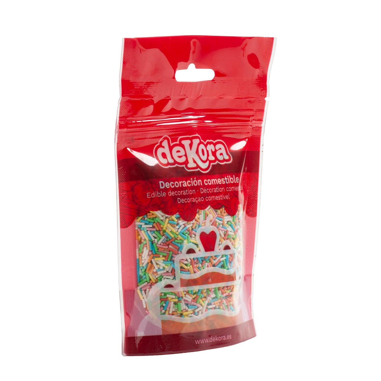 CONFETTI VERMICELLES SUCRE COULEURS ASSORTIES 100 GR