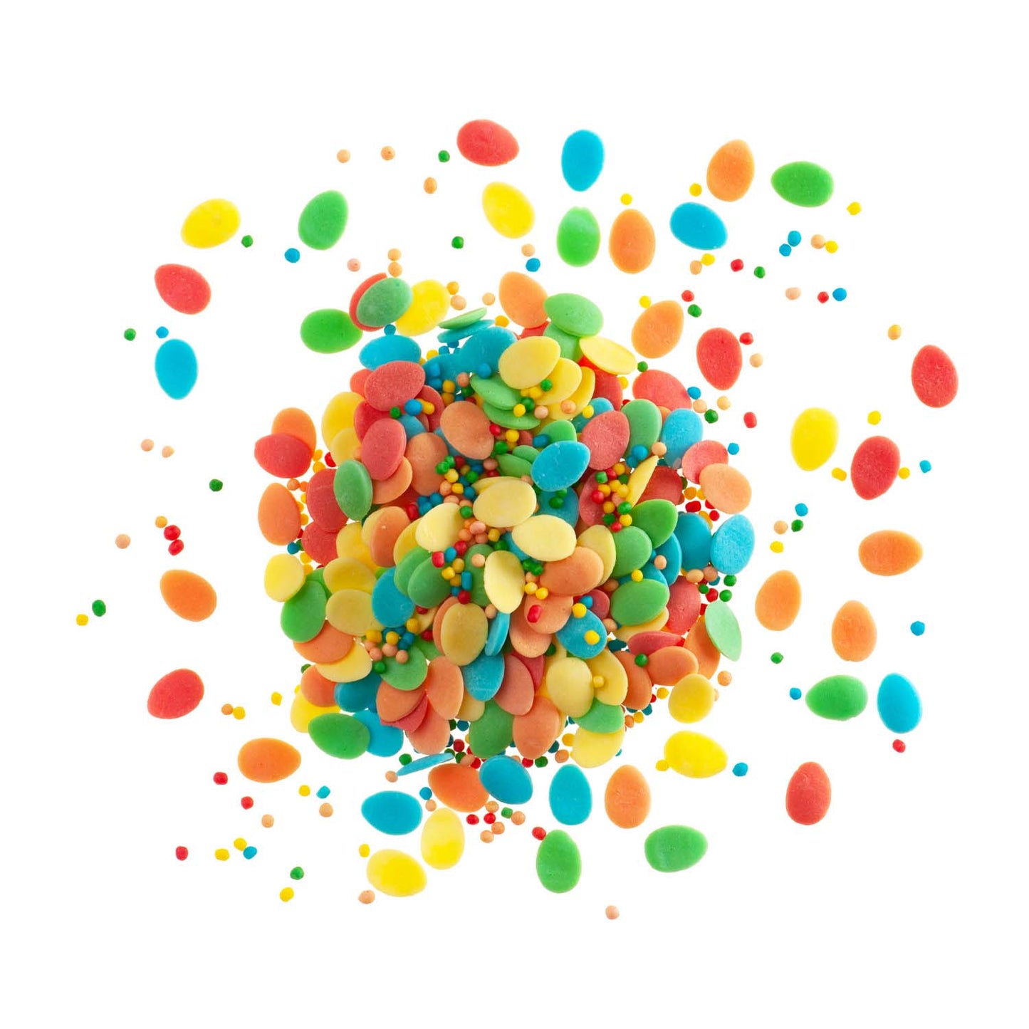 CONFETTI MIX SUGAR COLOUR EGGS AND NON PAREILS 100GR