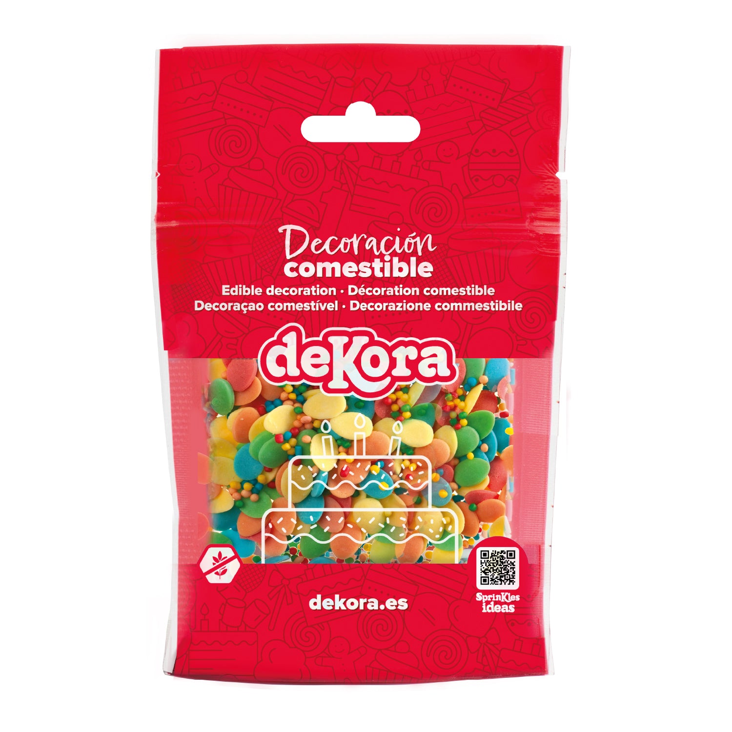 CONFETI AZÚCAR MIX HUEVOS Y MANÁ COLORES 100GR