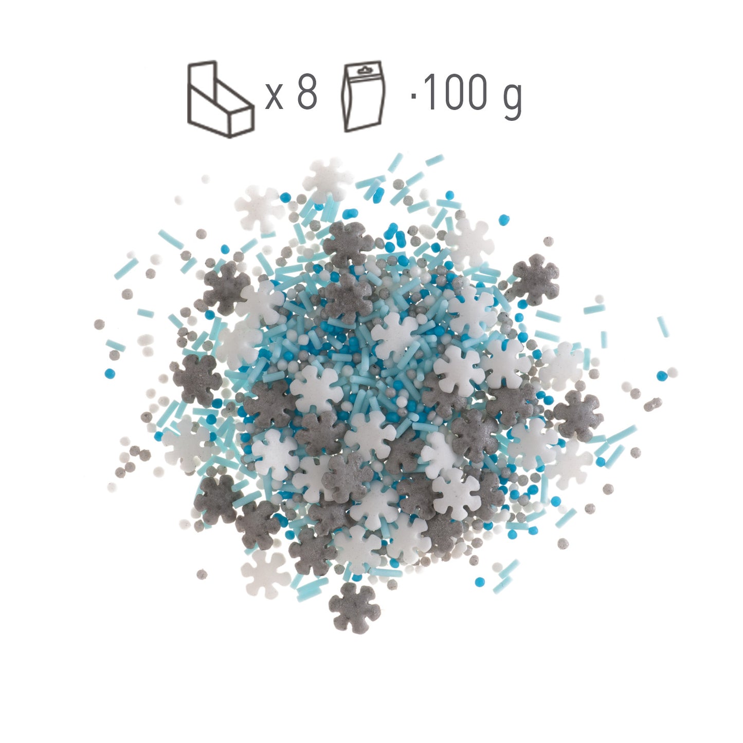 FLOCON DE NEIGE CONFETTI MIX 100GR