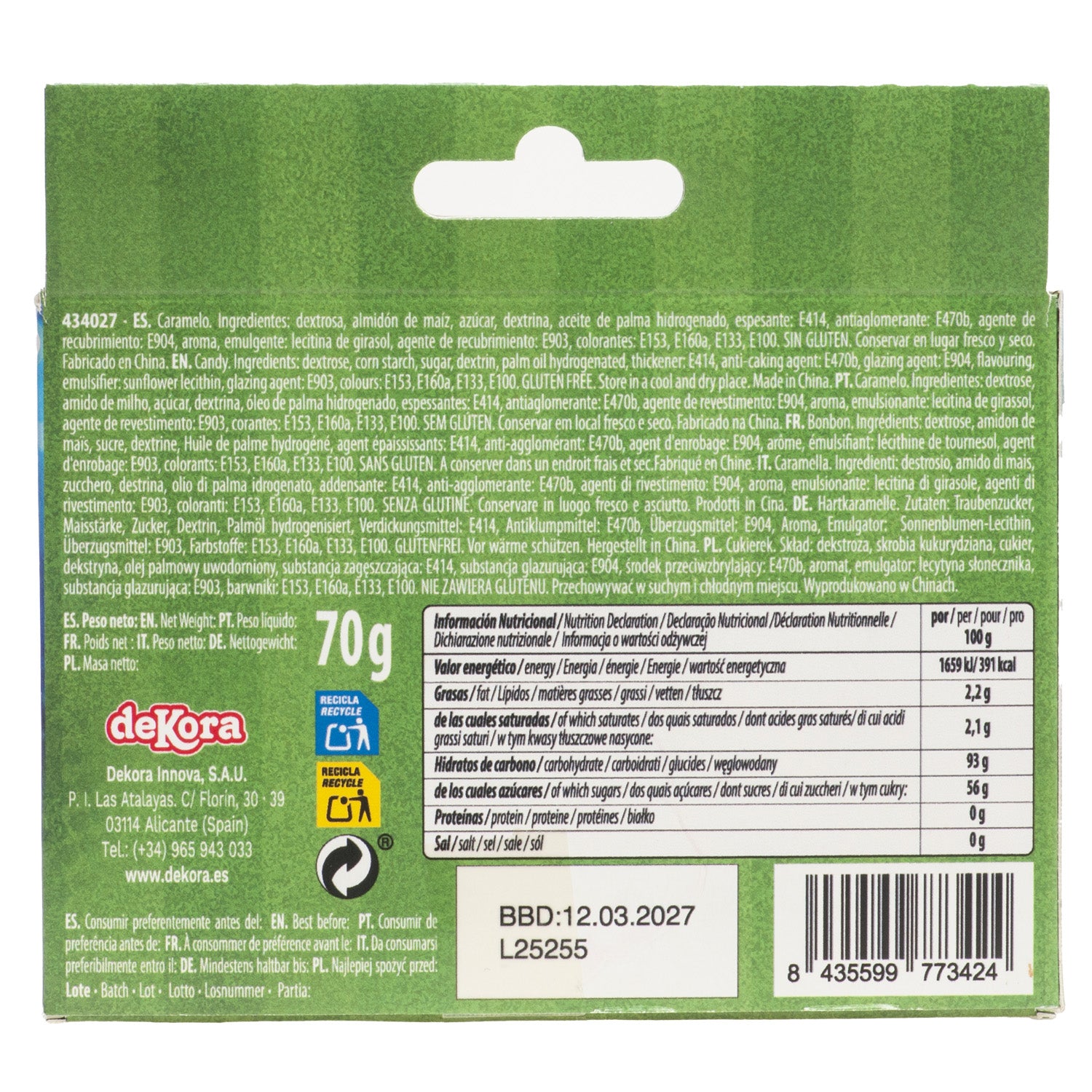 SPRINKLE MIX FUTBOL 70G  (3X23.3G)