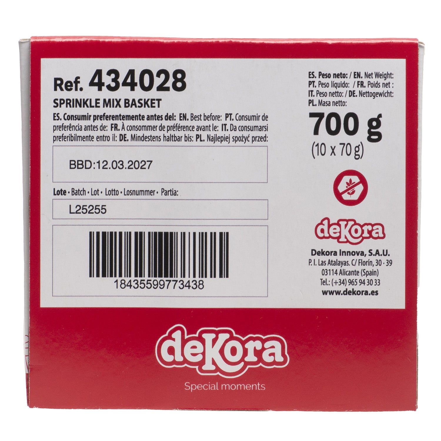 SPRINKLE MIX BALONCESTO 70G (3X23.3G)