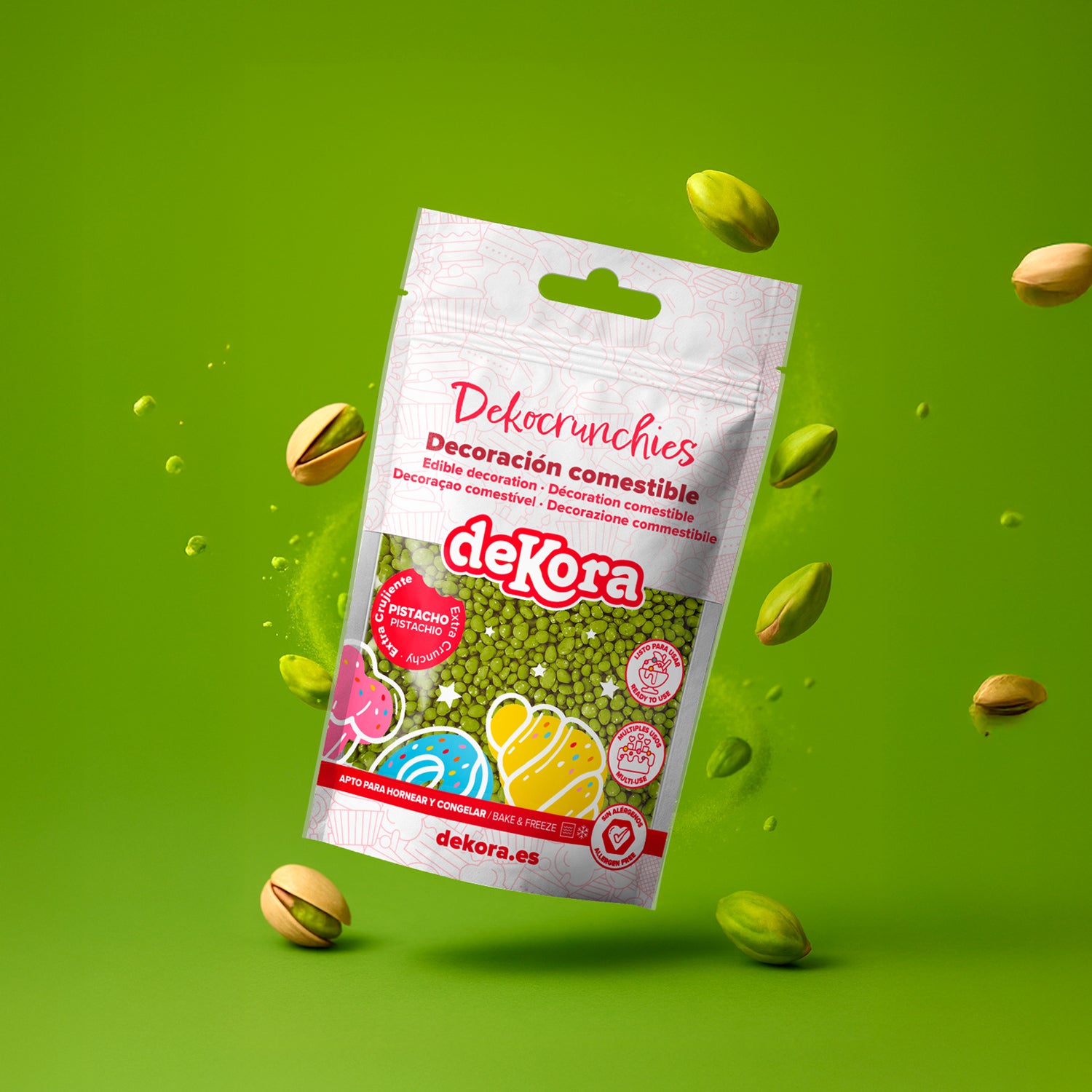 DEKOCRUNCHIES PISTACHIO FLAVOUR 100GR PISTA-POP