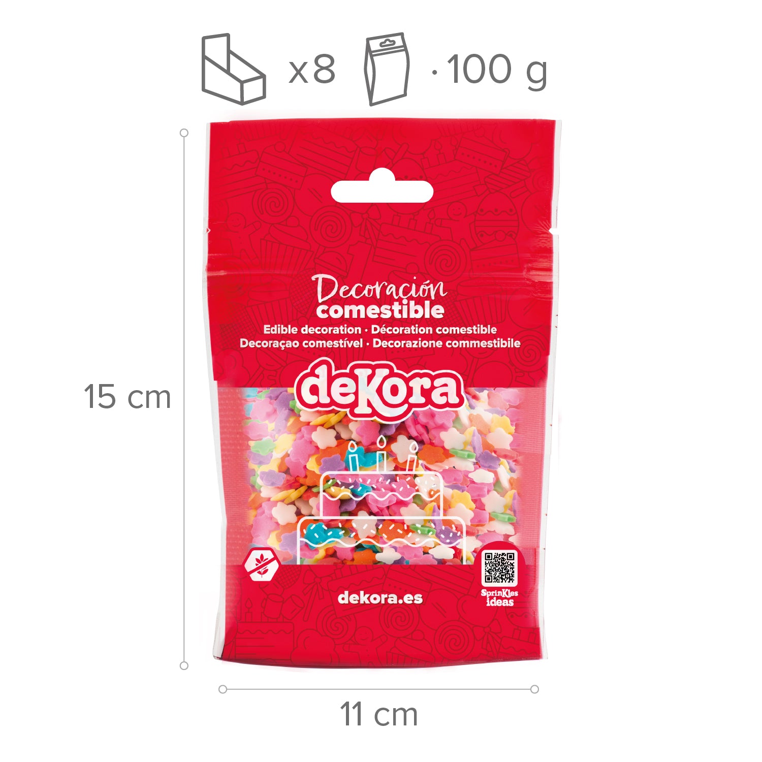 SPRINKLE MIX ÉTOILES MULTICOLORES 100 GR
