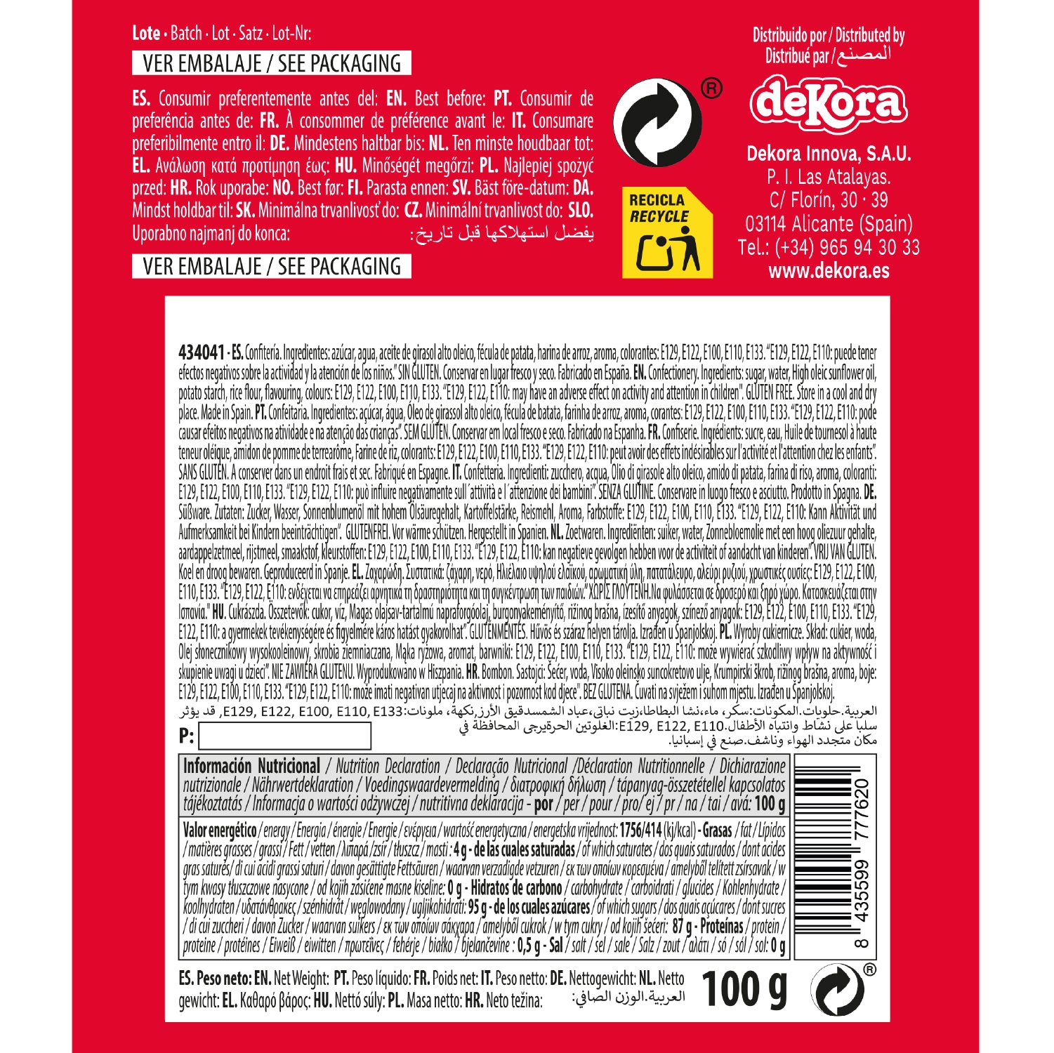 SPRINKLE MIX ÉTOILES MULTICOLORES 100 GR