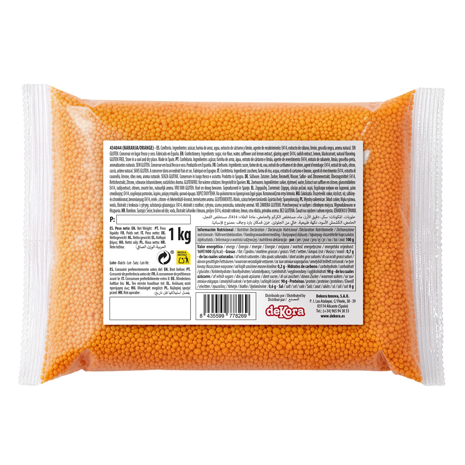 DEKOCRUNCHIES ORANGE FLAVOUR 1KG