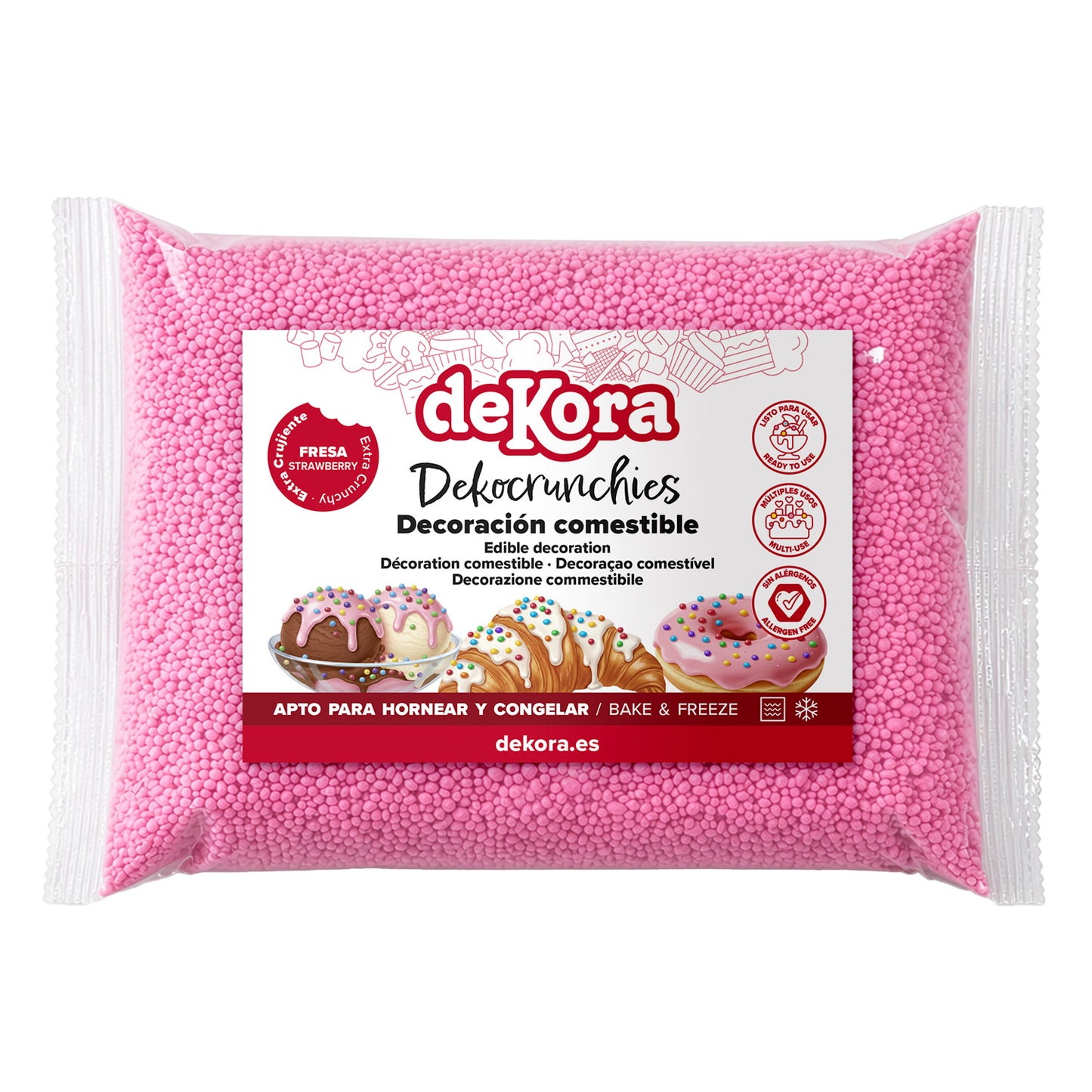 DEKOCRUNCHIES STRAWBERRY FLAVOUR 1KG