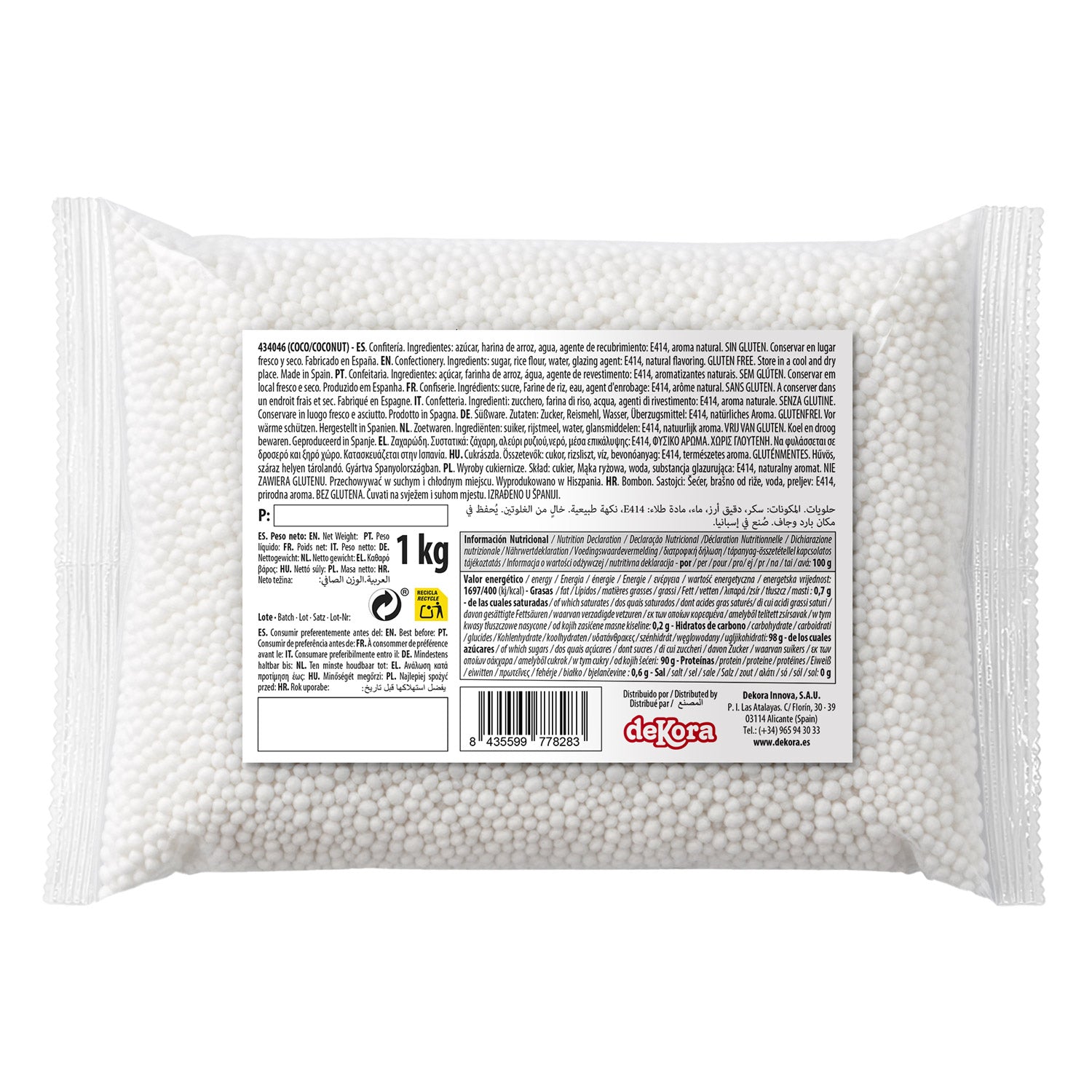 DEKOCRUNCHIES COCONUT FLAVOUR 1KG