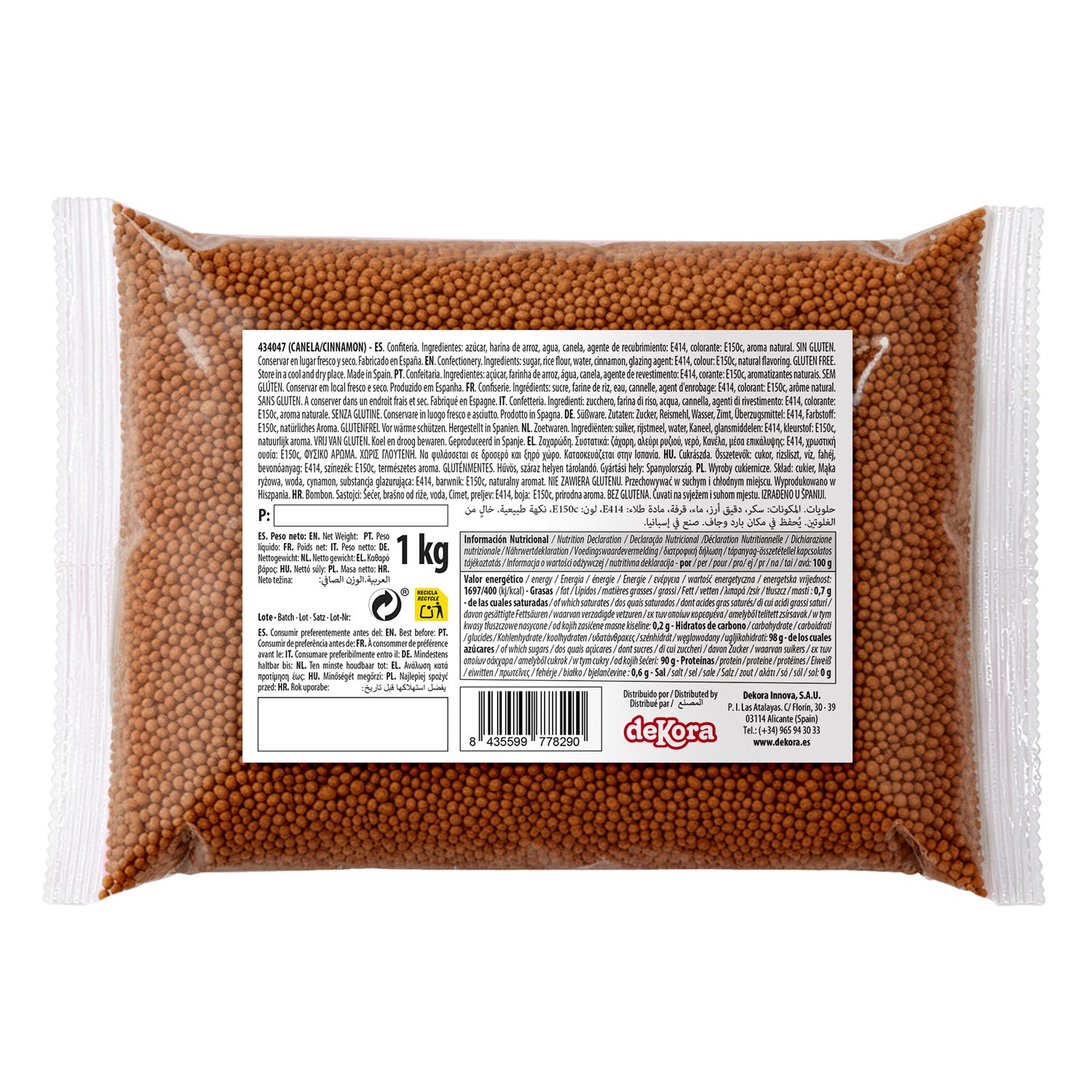 DEKOCRUNCHIES CINNAMON FLAVOUR 1KG