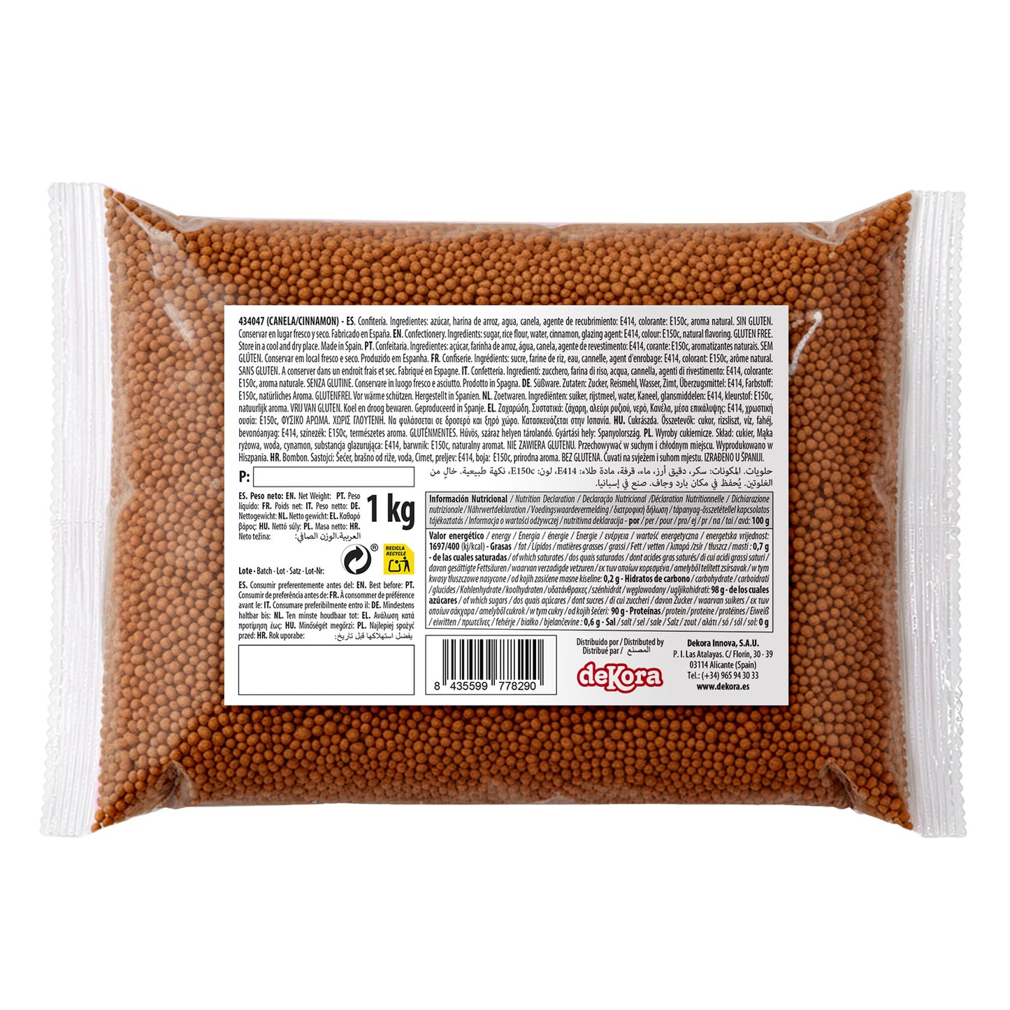 DEKOCRUNCHIES CINNAMON FLAVOUR 1KG