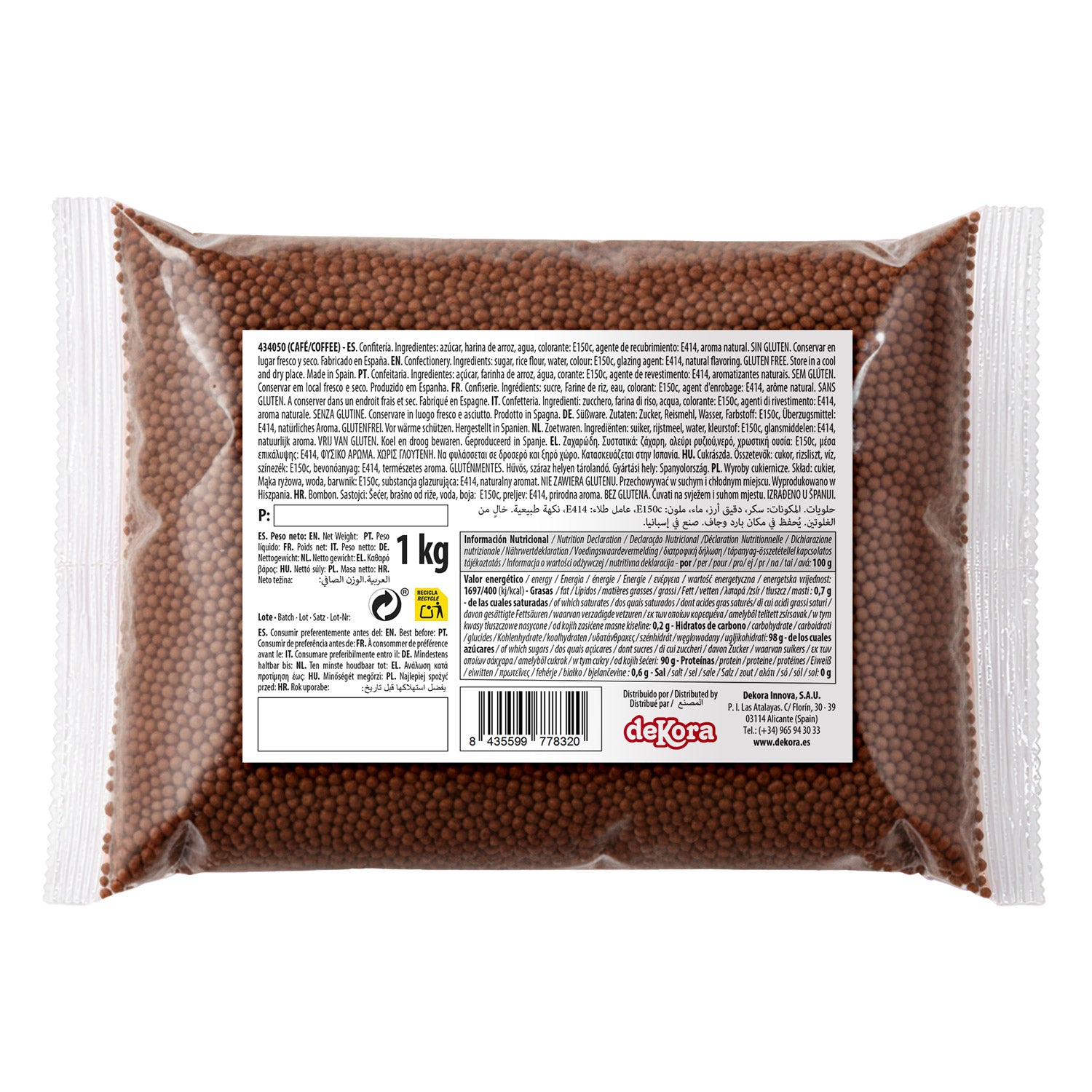 DEKOCRUNCHIES SABOR CAFÉ 1KG