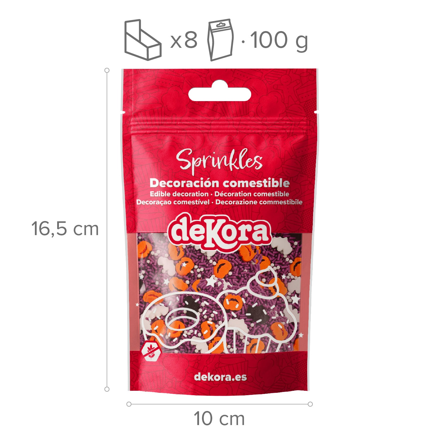 SPRINKLE MIX CALABAZA Y MURCIÉLAGOS ENCHANTED NIGHT 100GR