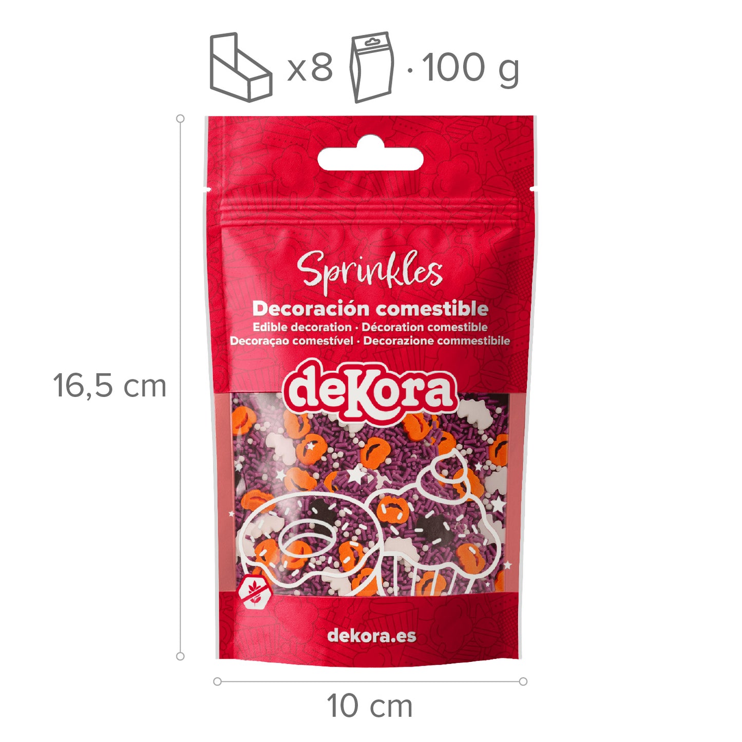 SPRINKLE MIX CALABAZA Y MURCIÉLAGOS ENCHANTED NIGHT 100GR