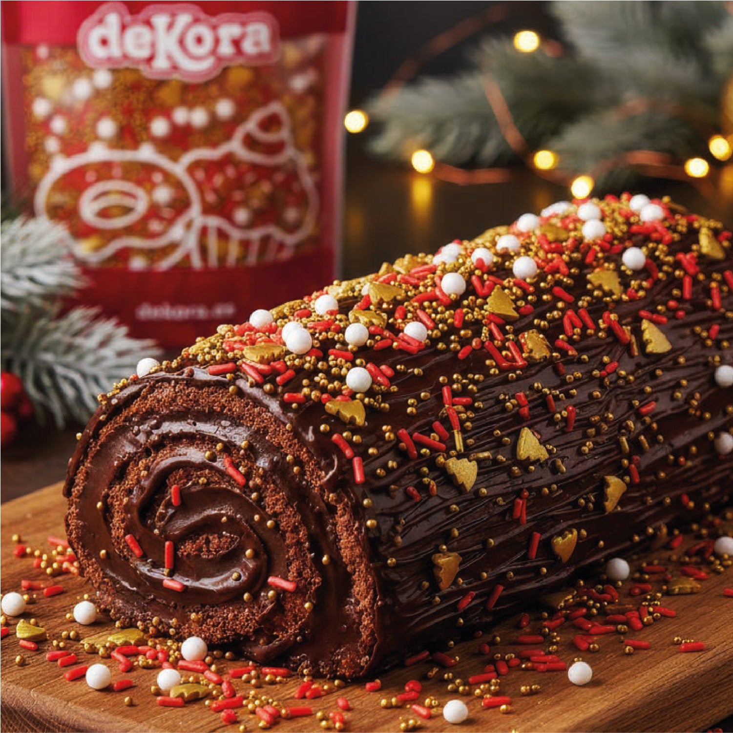 SPRINKLE MIX ÁRBOL DORADO Y PERLAS SANTAS MAGIC 100GR