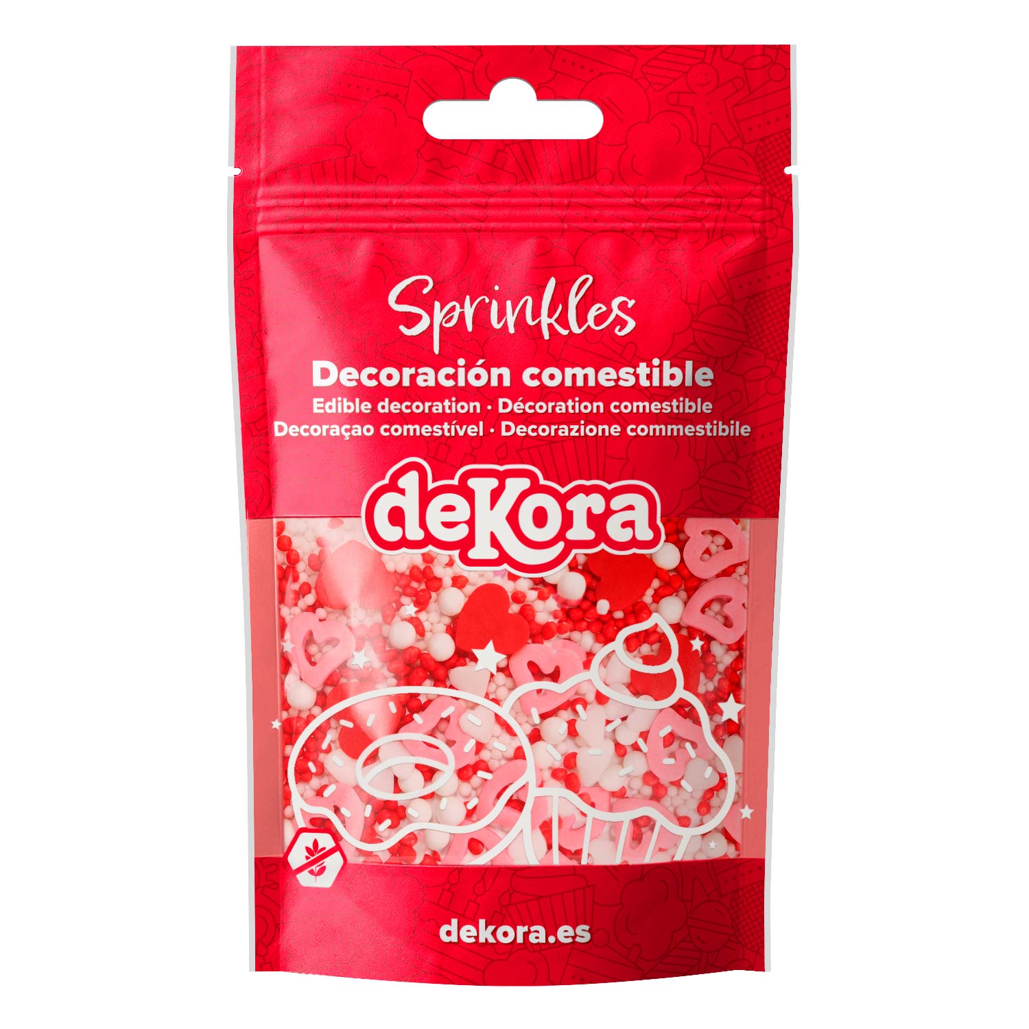 MIX DE SPRINKLES CORAÇÕES CRUNCHIES E PÉROLAS BE MY LOVE 100