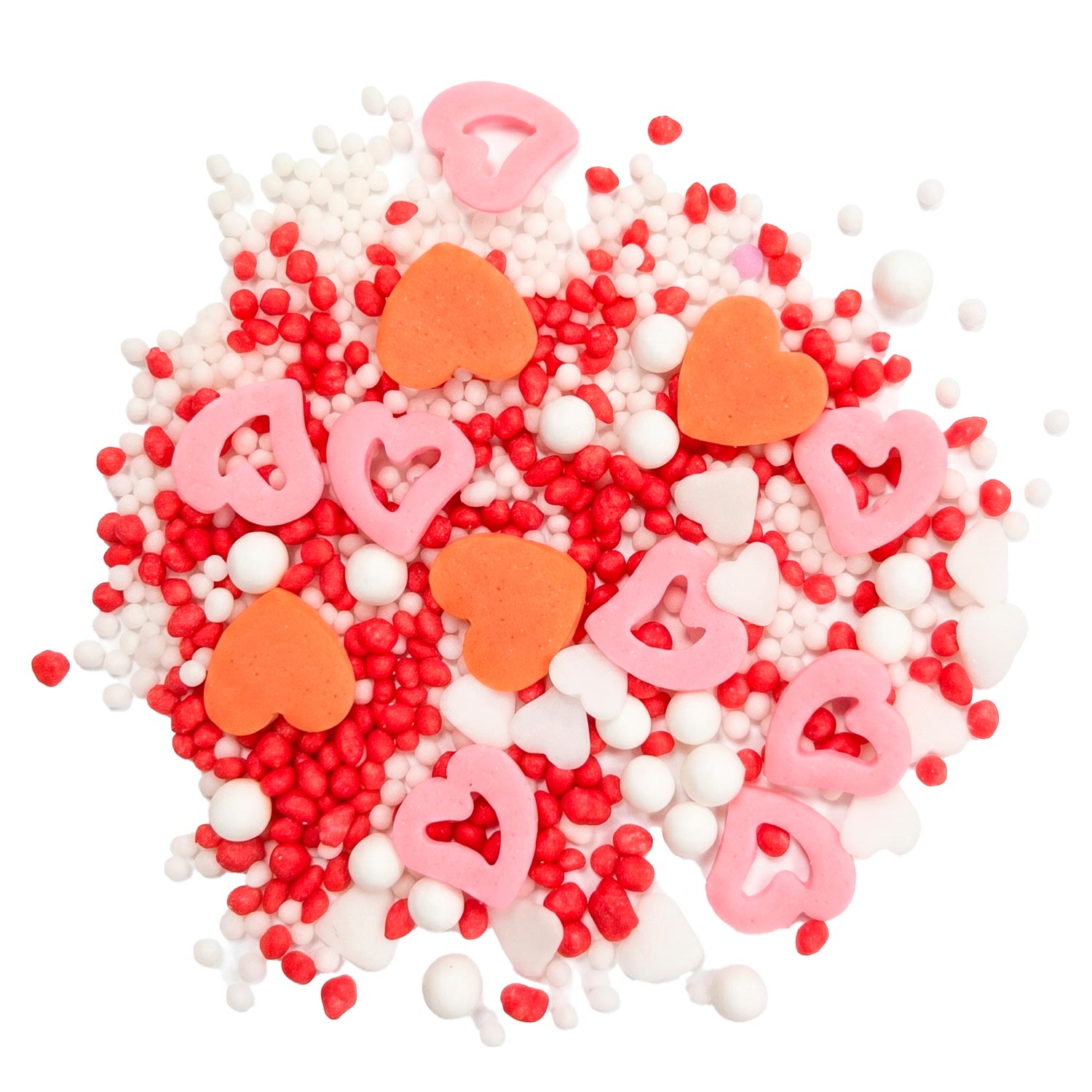 MIX DE SPRINKLES CORAÇÕES CRUNCHIES E PÉROLAS BE MY LOVE 100