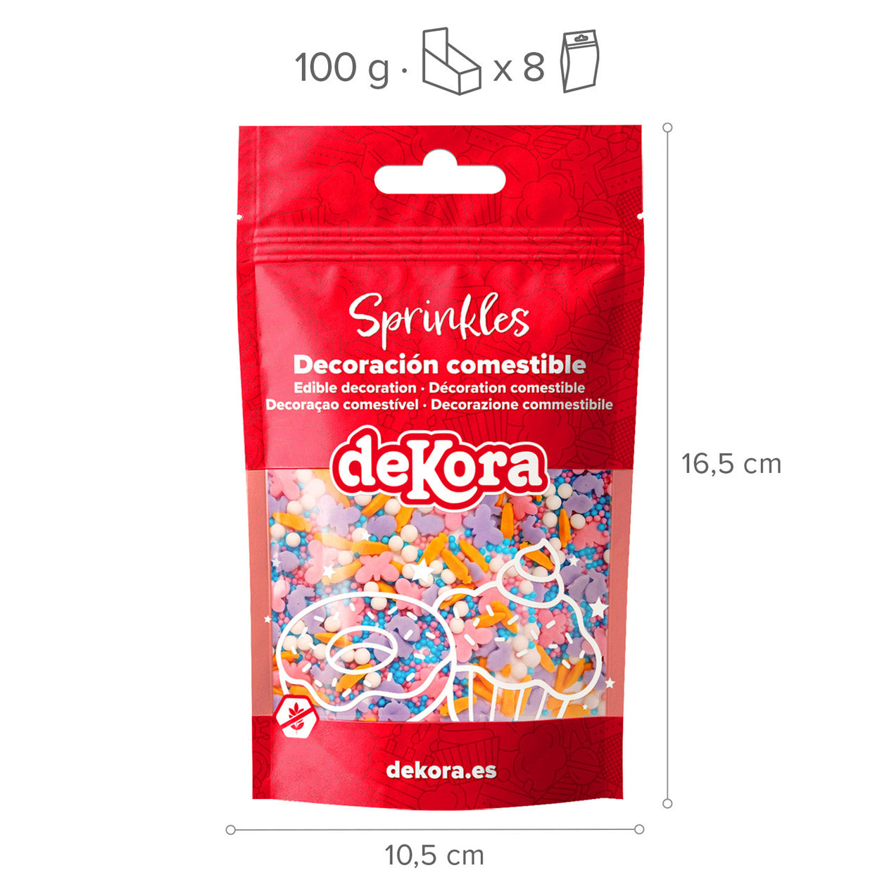 SPRINKLE MIX RABBIT, CARROT AND BUTTERFLY FUNNY BUNNY 100G