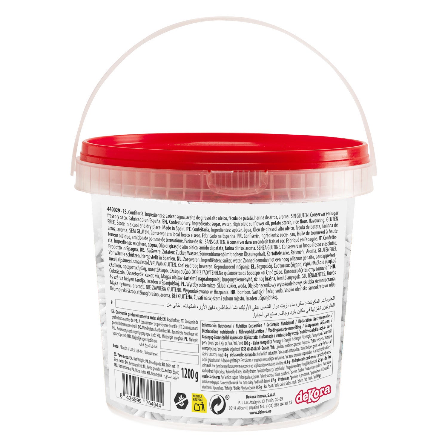 FIDÉU GRANULADO AÇÚCAR BRANCO 1,2KG