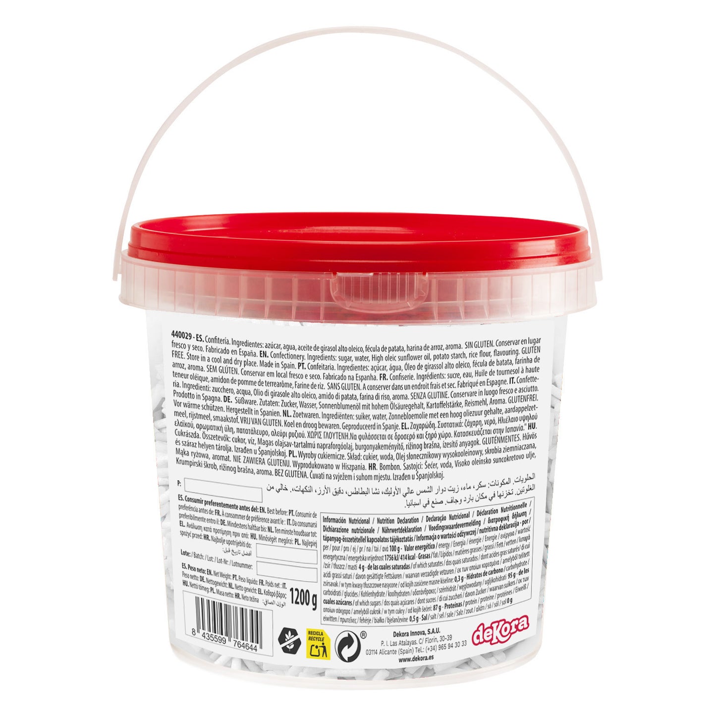 FIDÉU GRANULADO AÇÚCAR BRANCO 1,2KG
